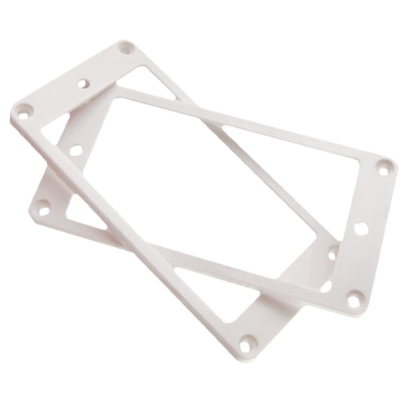 JWQFBC Guitar Flat Bottom Humbucker Pickup Surround Rings for Electric Guitar White