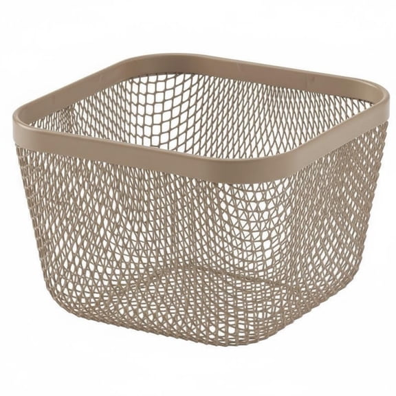 JWQFBC Hollow-out Storage Basket Multi-Functional Metal Mesh Basket Ventilated Design Wire Storage Bin for Kitchen, Washroom, Desktop