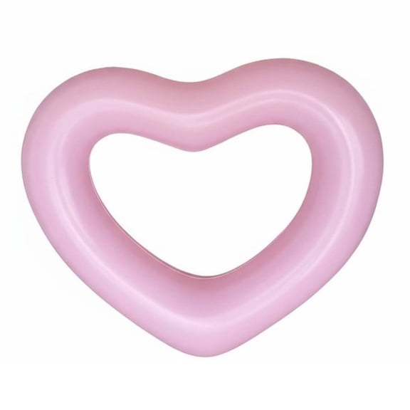JWQFBC Inflatable Heart Easy to Inflate & Deflate Heart Shaped Swim Circle Tear Resistant Inflatable Lounger for Adults