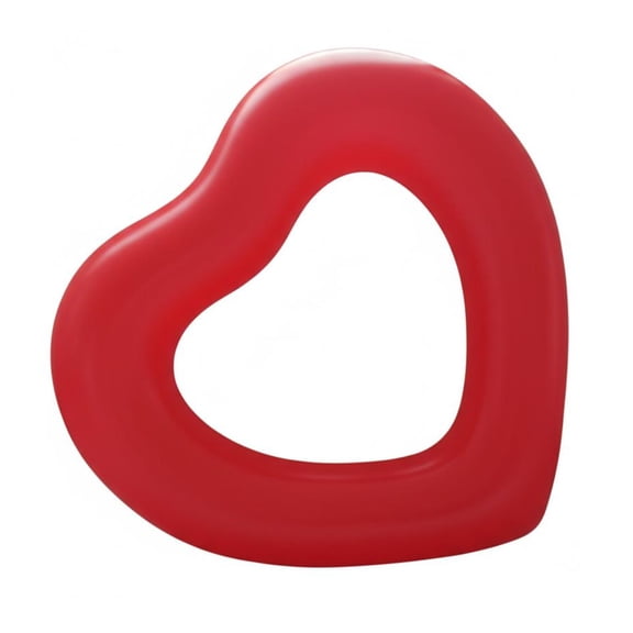 JWQFBC Inflatable Heart Easy to Inflate & Deflate Heart Shaped Swim Circle Tear Resistant Inflatable Lounger for Adults