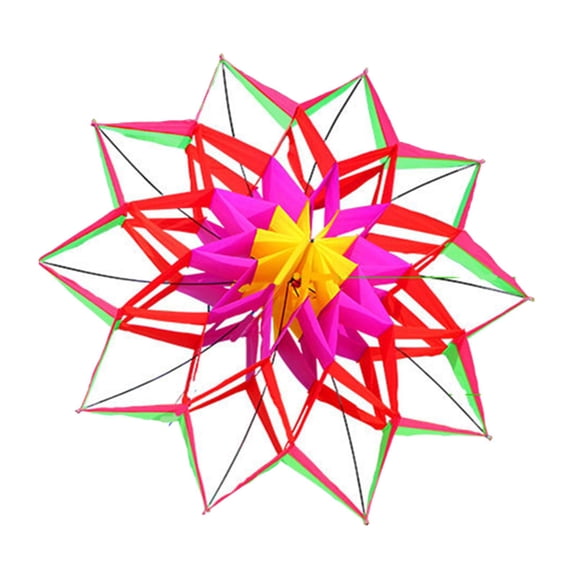 JWQFBC Large Kite 3D Beautiful Flower Color Kite Vivid Outdoor Sports Childhood Kids Toys Kite Beautiful Fly 150cm for Beach Activities Girl Child