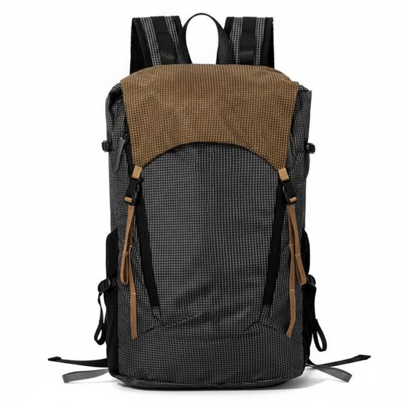 JWQFBC Lightweight Hiking Backpack Breathable Mesh Hiking Backpack Padded Straps Daypack for Short Trips, Khaki