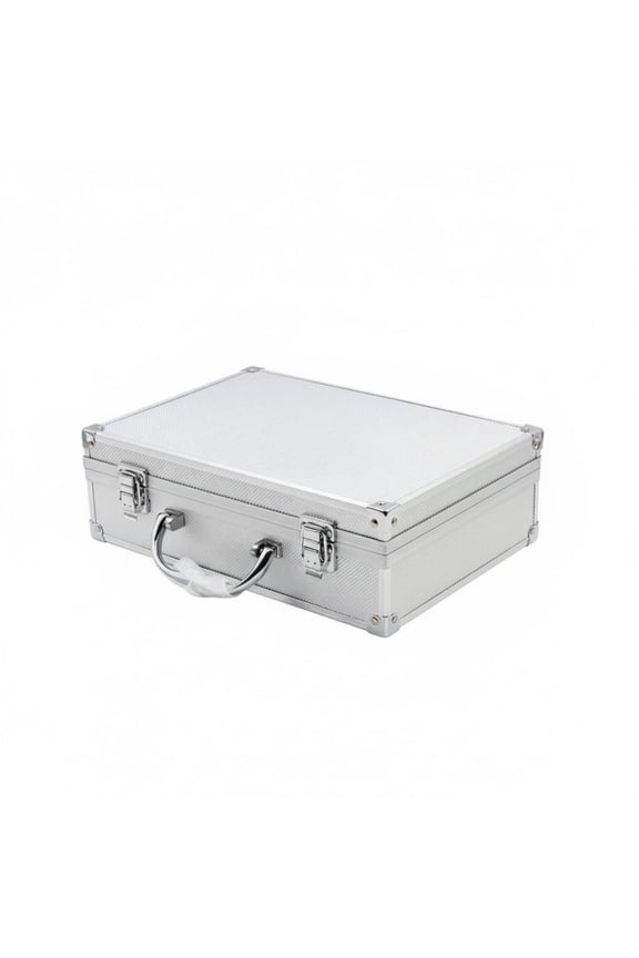 Locking Hard Case Lockable Security Hard Shell Carrying Case Portable Aluminum Briefcase for Storage, Worksite