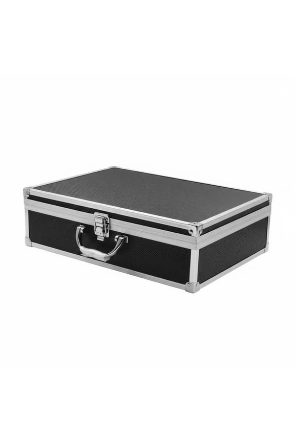 Locking Hard Case Lockable Security Hard Shell Carrying Case Portable Aluminum Briefcase for Storage, Worksite