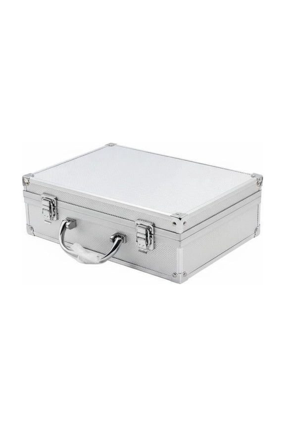 Locking Hard Case Lockable Security Hard Shell Carrying Case Portable Aluminum Briefcase for Storage, Worksite