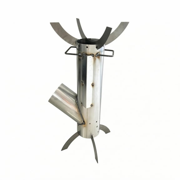 JWQFBC Log-Fueled Jet Cooker Foldable Metal Outdoor Gear for Heating, Port Rocket Stove