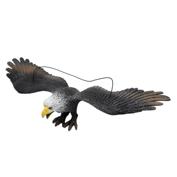 JWQFBC Majestic Eagle Sculpture - Lifelike Bird Statue for Children's Learning and Play S white head