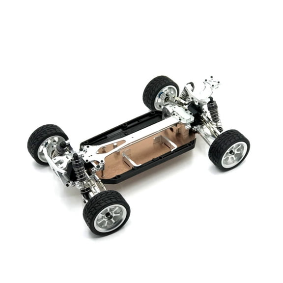 JWQFBC Metal RC Car Upgrade Frame Sturdy Structure 1/12 Scale Assembled Chassis Kit Heavy Duty RC Car Chassis Frame for Racers, Rough Terrain