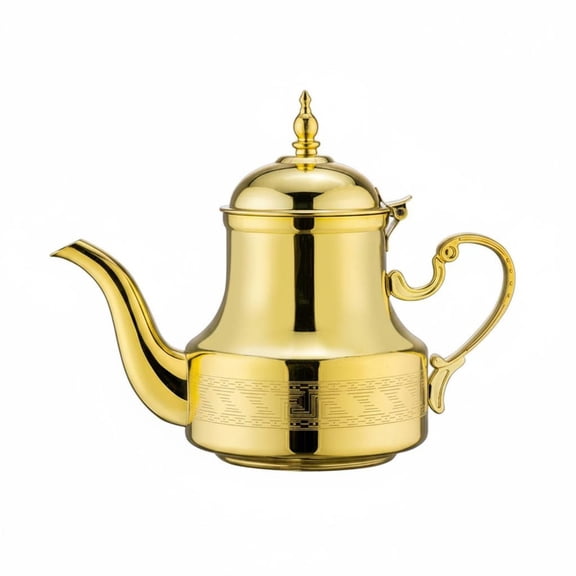 JWQFBC Middle Eastern Teapot Middle Eastern Coffee Pot Heat-Resistant Stainless Steel Teapot for Guest Hosting
