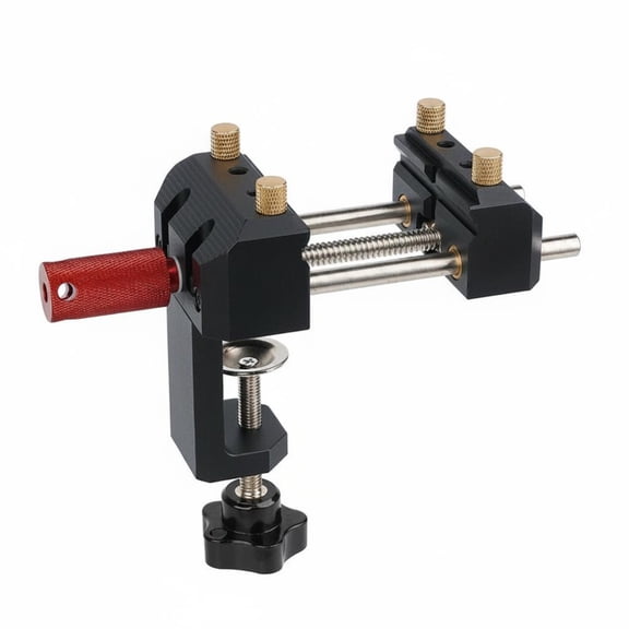 JWQFBC Mini Bench Vise Aluminum Alloy Mini Bench Vice Multifunctional Tabletop Clamp Vise for Workshop, Carpentry, Black