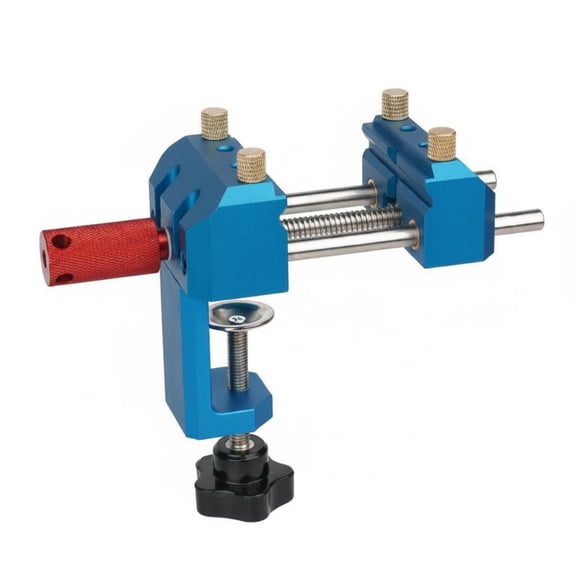 JWQFBC Mini Bench Vise Aluminum Alloy Mini Bench Vice Multifunctional Tabletop Clamp Vise for Workshop, Carpentry, Blue