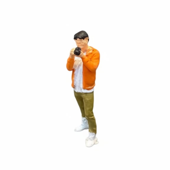 JWQFBC Miniature Man Figurine Realistic Details Painted Resin Figure High Detail Photo Prop Model for Photographers