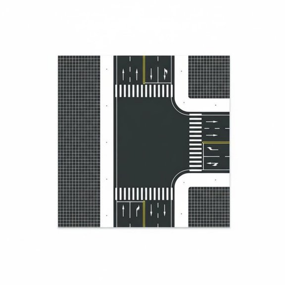 JWQFBC Model town Road Plate Easy to Use Sand Table Road Mat Modular Design model scene Street Surface for Hobbyists, Design Professionals, Architectural Models