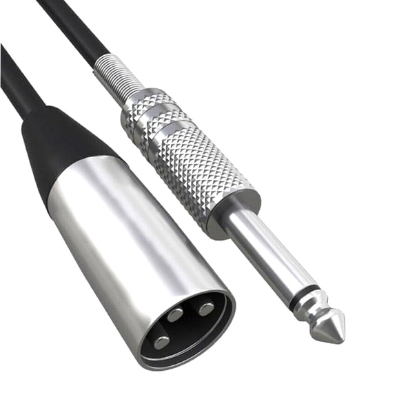 JWQFBC Mono Male (1/4 inch) 6.35mm to XLR Male Plug Cable Shielded Audio 1.5m