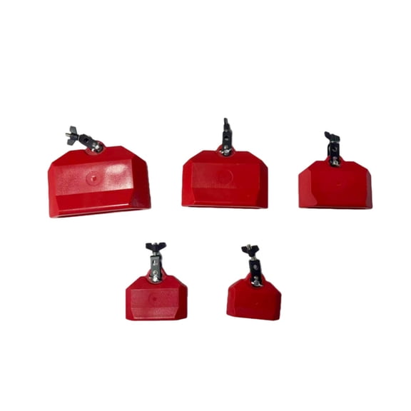 JWQFBC Mountable Percussion Blocks High and Low Pitch Tones Mountable Temple Blocks Good Sound Cowbell Substitute for Studio Sound Production, Band Practice