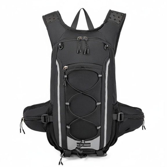 JWQFBC Mountain Climbing Backpack Support Structure Lightweight Hiking Backpack Breathable Mesh Straps Daypack, Black