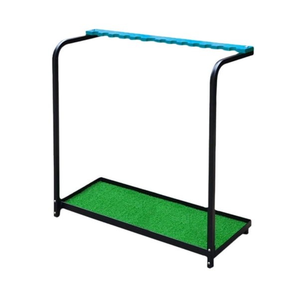 JWQFBC Nine Slot Golf Club Stand Non Slip Golf Base Club Display Stand Turf Like, Pgk Metal Golf Club