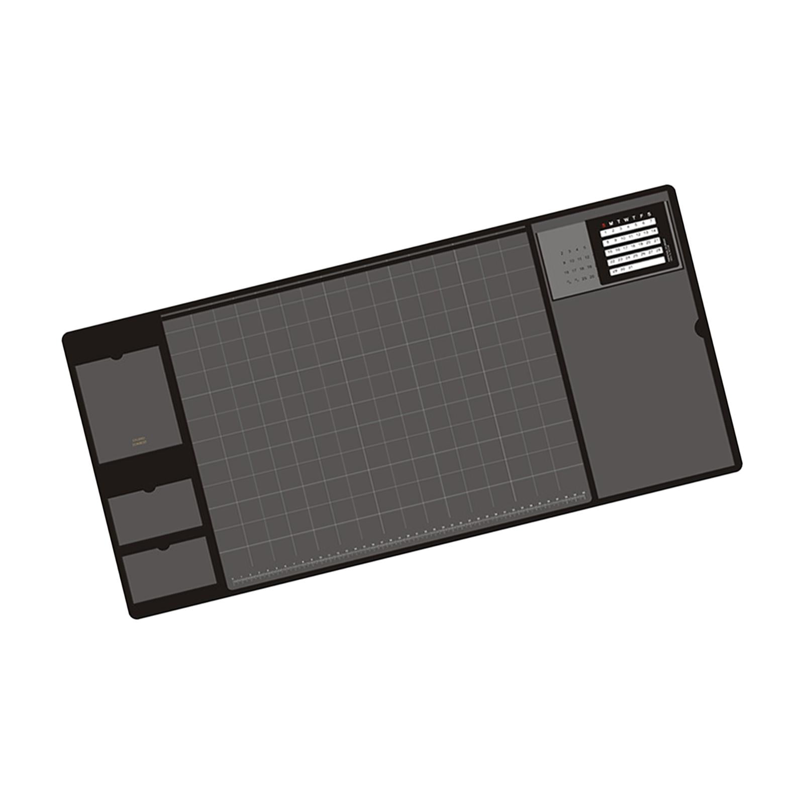 JWQFBC Office Desk Mat Desk Blotter Mouse Pad for Keyboard Office Desktop Computer Home Black