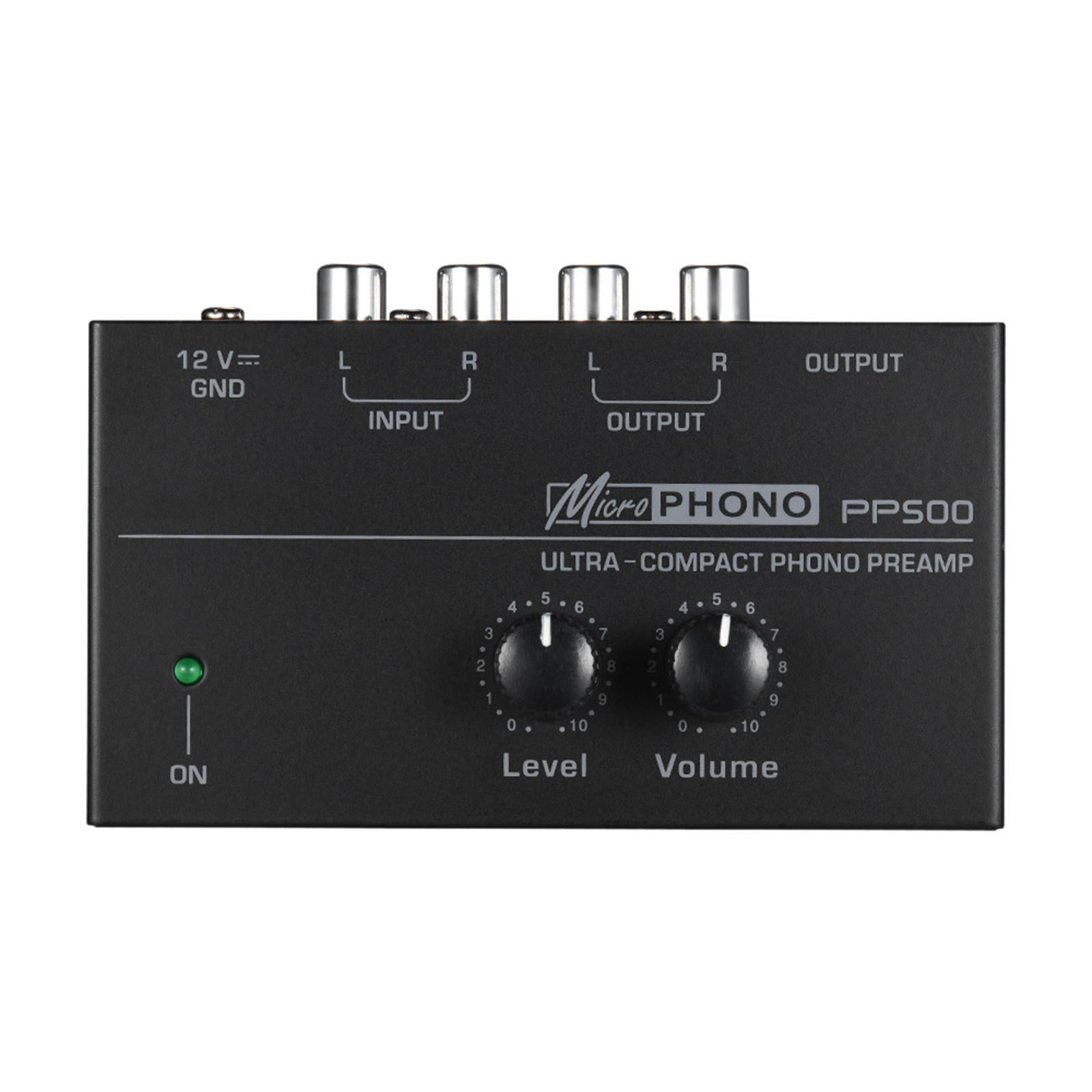 JWQFBC PP5 Phono Turntable Preamp with DC 12V Adapter with Level Volume Control Low
