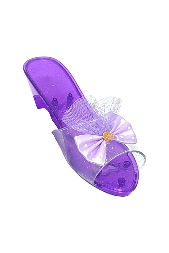 Princess Dress up Shoes Decor Toy Slippers for Cosplay Themed Party Birthday purple