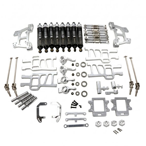 JWQFBC RC Monster Truck Upgrade Kit Lightweight Chassis Damping System Hardware Kit Chassis Connection Mount