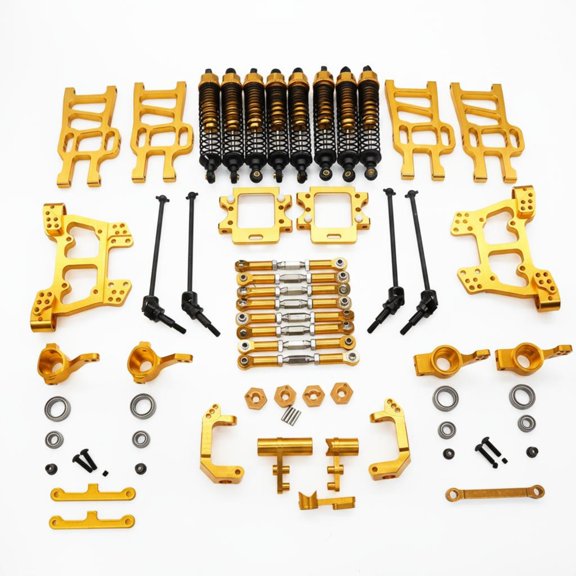 JWQFBC RC Monster Truck Upgrade Kit Lightweight Chassis Damping System Hardware Kit Chassis Connection Mount