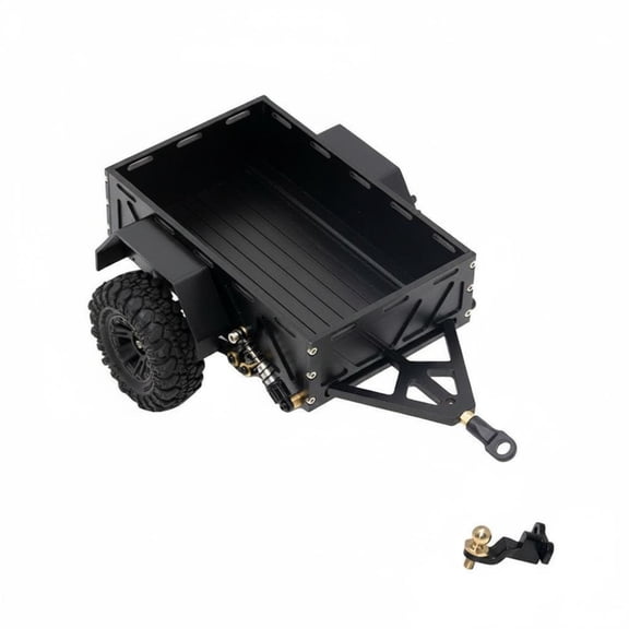 JWQFBC RC Utility Trailer Simulation Design Miniature Tow Trailer Scale Realistic Model Vehicle Accessory for Display