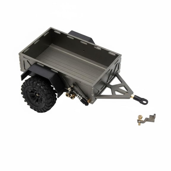 JWQFBC RC Utility Trailer Simulation Design Miniature Tow Trailer Scale Realistic Model Vehicle Accessory for Display