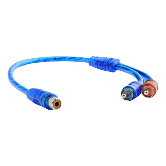 JWQFBC RCA Audio Cable Car Audio Amplifier Cable for Speaker Audio System Subwoofer 1 Female to 2 Male