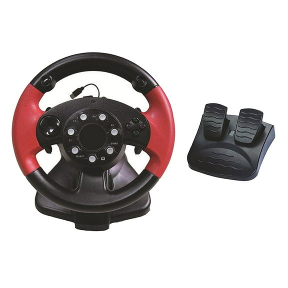 JWQFBC Racing Steering Wheel For PS3 / PS2 Game Steering Wheel PC Vibration Remote Controller Wheels Drive For PC