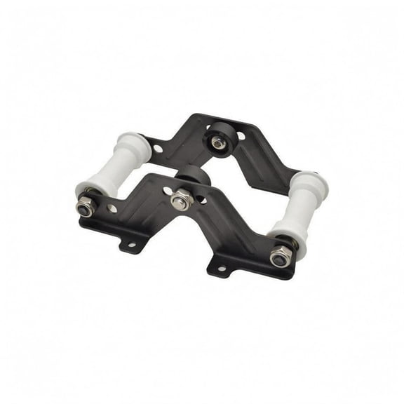 JWQFBC Rowing Machine Seat Base Black Rower Seat Bracket Mounting Holes Rowing Machine Repair Component, Metal Base W Rollers
