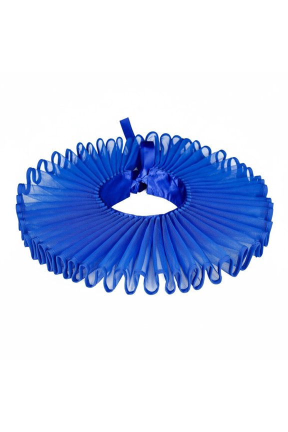Ruff Dramatic Oversized Design Elizabethan Neck Ruff Adjustable Ribbon Tie Fake Neck for Cosplayers, Halloween
