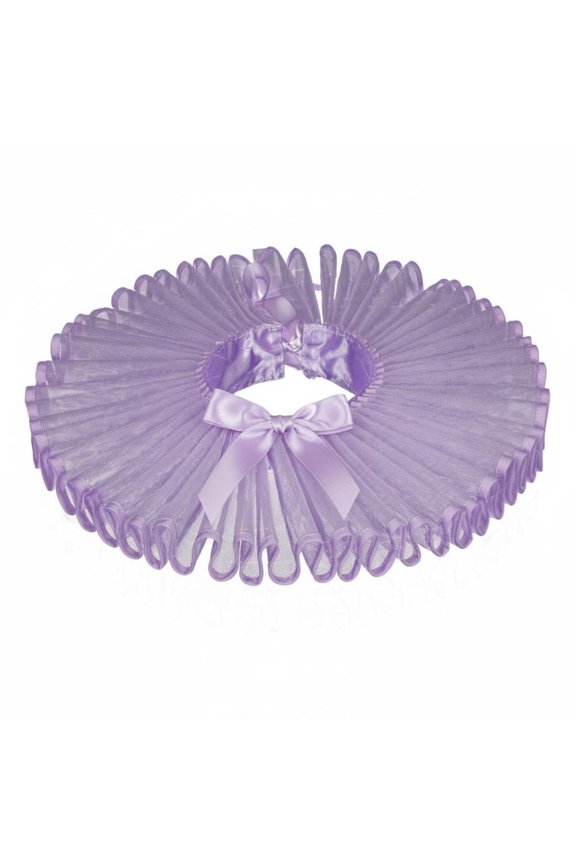 Ruff Dramatic Oversized Design Elizabethan Neck Ruff Adjustable Ribbon Tie Fake Neck for Cosplayers, Halloween