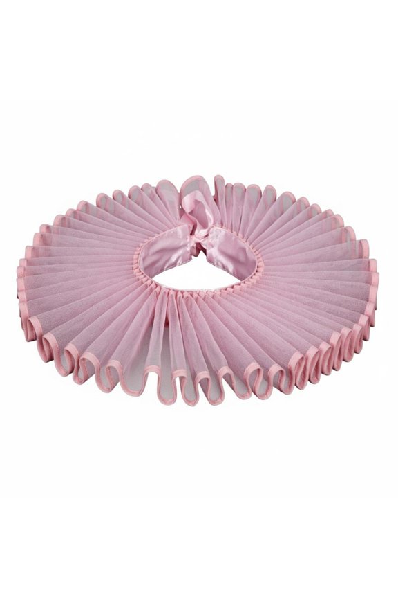 Ruff Dramatic Oversized Design Elizabethan Neck Ruff Adjustable Ribbon Tie Fake Neck for Cosplayers, Halloween