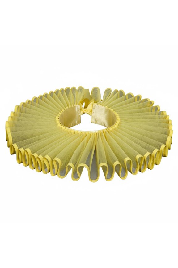 Ruff Dramatic Oversized Design Elizabethan Neck Ruff Adjustable Ribbon Tie Fake Neck for Cosplayers, Halloween