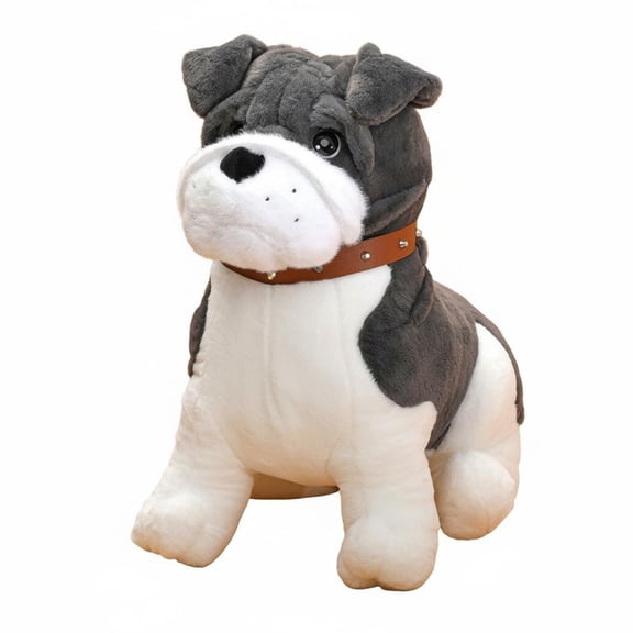 JWQFBC Shar Pei Stuffed Toy Huggable Wrinkly Dog Stuffed Toy Super Cuddly Pup Dog Doll for Kids, Nursery, Living Room, Bedroom
