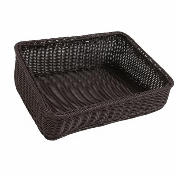JWQFBC Slanted Opening Display Basket Versatile Angled Woven Basket Space-Saving Design Wicker Storage Bin for Bakery, Kitchen Countertop