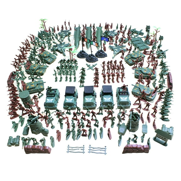 JWQFBC Soldier Action Figures Army Men Model with Storage Container, Pack of 37 Pieces