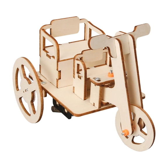 JWQFBC TOY Wood Puzzles Self Assembly Tricycle Model Wooden Construction Craft Building