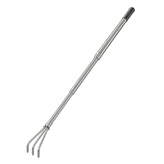 JWQFBC Telescopic Claw Rake Multifunctional Hand Cultivator Rake Rust Resistant Stainless Steel Cultivator for Gardeners, Beachcombers, Beach, Camping