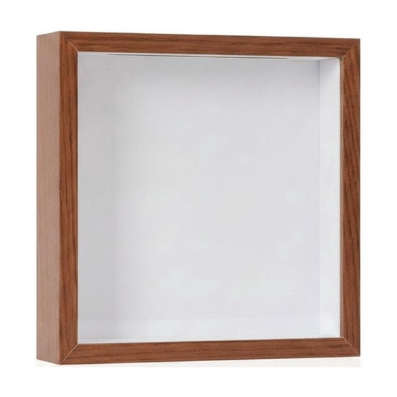 JWQFBC Ticket Display Holder Deep Ticket Shadow Top Slot Slot Memory Display Case for Concert Tickets, Travel Memories, Walnut, 29x29cm