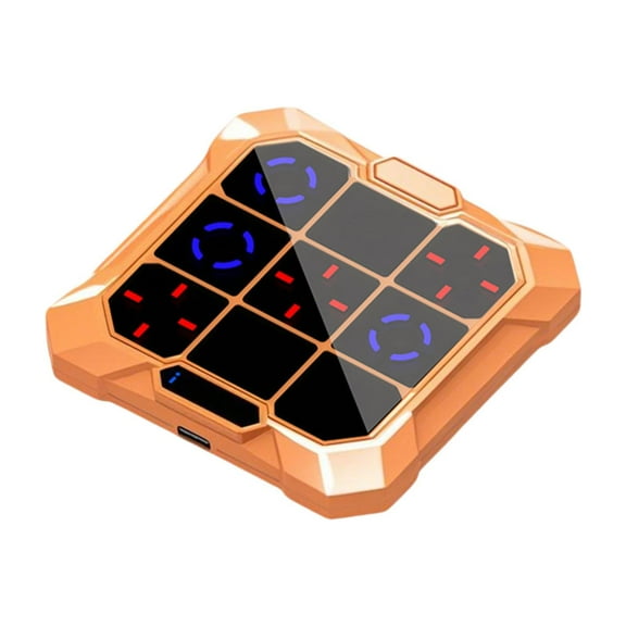 JWQFBC Toe Bolt Game Electronic Gift Road Trips Compact Portable Travel Handheld Puzzle Orange