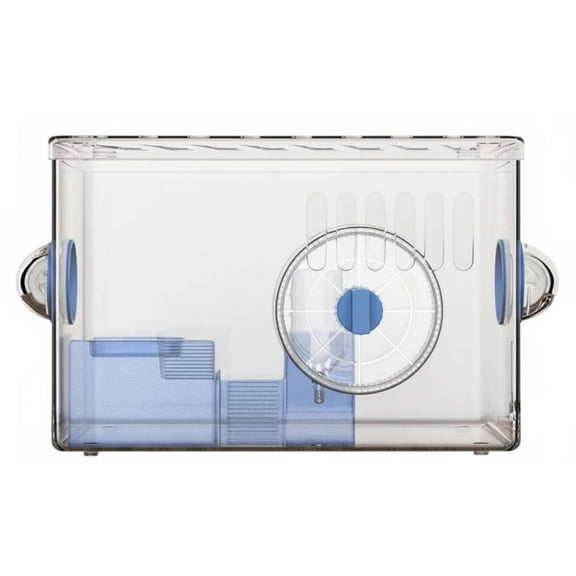 JWQFBC Transparent Hamster Cage Well-Ventilated Clear Acrylic Hamster Cage Modular Design Small Animal Enclosure for Beginners