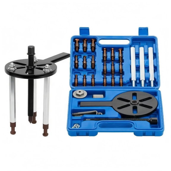 JWQFBC Universal Bearing Puller Kit Multi-Part Bearing Removal Tool Set Interchangeable Parts Wheel Hub Axle Puller Set for Machinery, Vehicles, Red+Steel