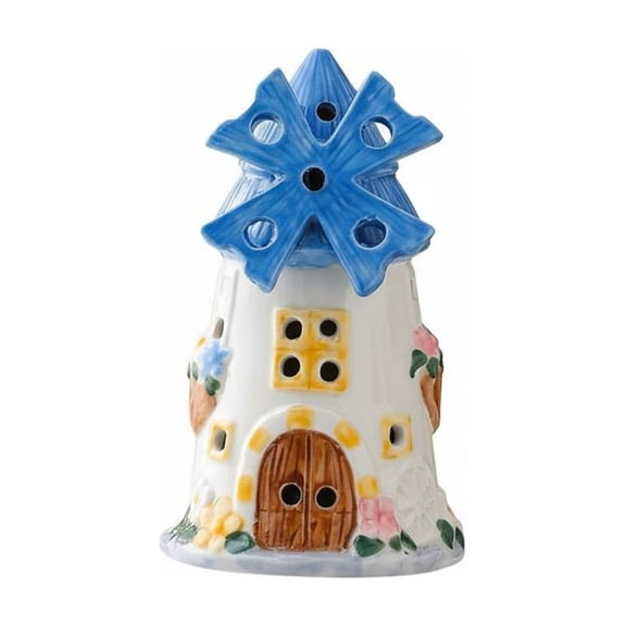 JWQFBC Windmills House Night Light Great Gift Idea Ceramic Windmills Lamp Timeless Design Cute Cottage Table Lamp for Girls, Women, Nursery