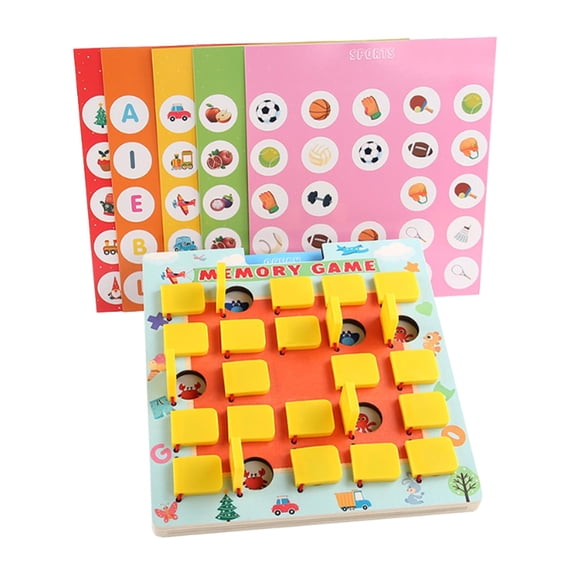 JWQFBC Wooden Chess Board Game Family Games Thinking Portable Desktop Toys Memory Block