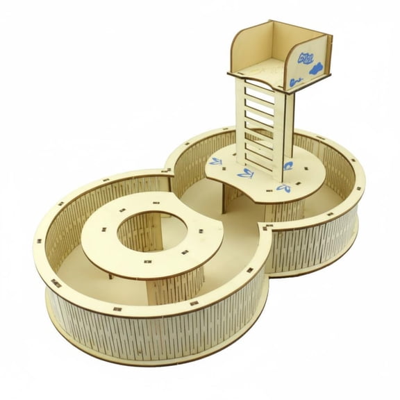 JWQFBC Wooden Hamster Track Solid Wood Wooden Hamster Playground Prevents Boredom Rodent Activity Gym for Mice