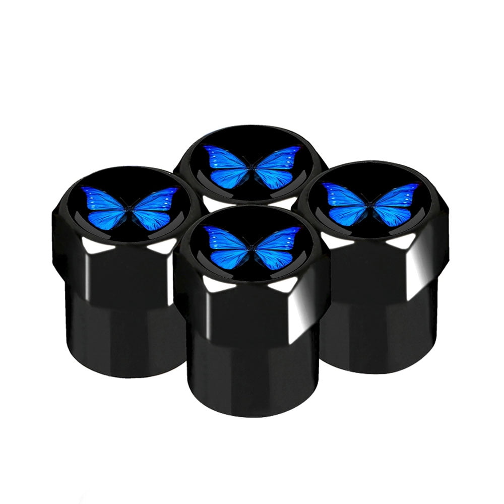 4X Car Auto Wheel Tire Tyre Air Valve Stem Blue LED Light Caps Cover Accessories 4X Car Auto Wheel Tire Tyre Air Valve Stem Blue LED Light Caps Cover Accessories