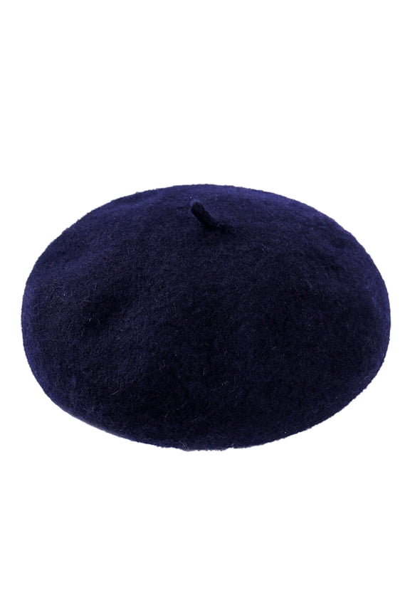 Beret Hats for Women Fall Fashion Funny Gifts Knitted Wool Soild Soft Women's Hats & Caps Navy