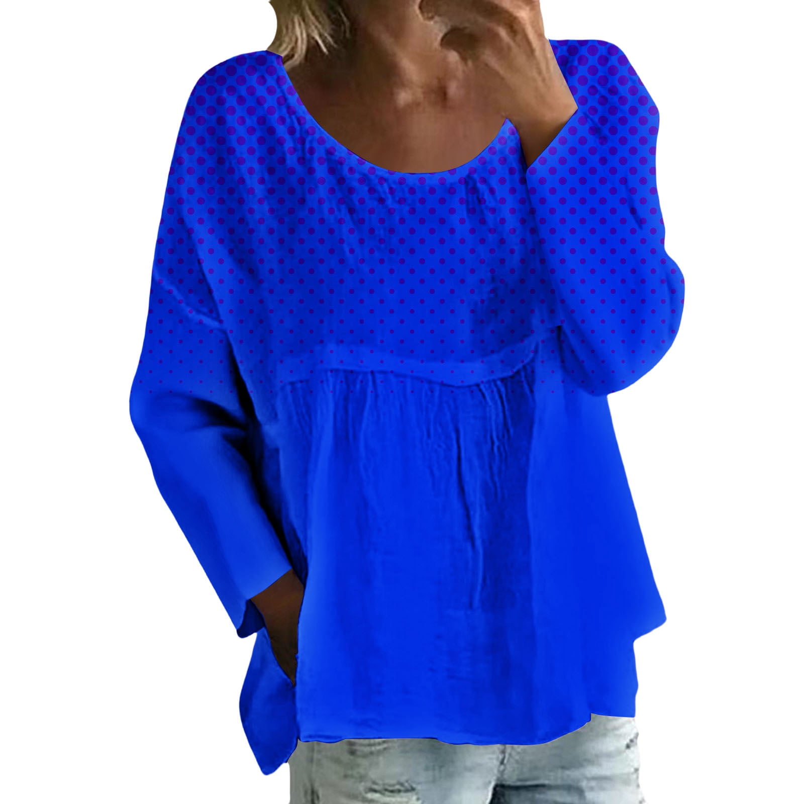 JWSVBF Long Sleeve Tops for Women 2026 Spring Summer Cute Clothes Loose ...